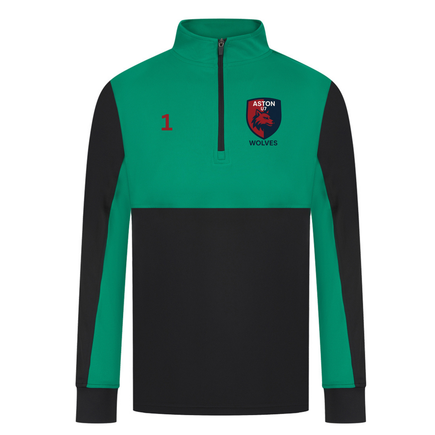 Children's 1/4 zip team tracksuit Aston U7s